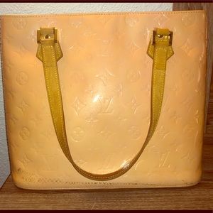 Louis Vuitton Vernis Houston peach/pink AUTHENTIC